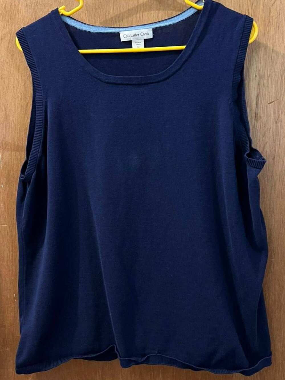 Size 3X - Coldwater Creek - Navy Sleeveless Sweater